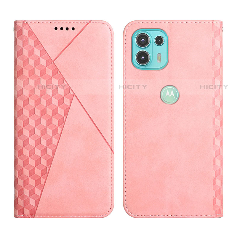 Coque Portefeuille Livre Cuir Etui Clapet Y02X pour Motorola Moto Edge 20 Lite 5G Or Rose Plus