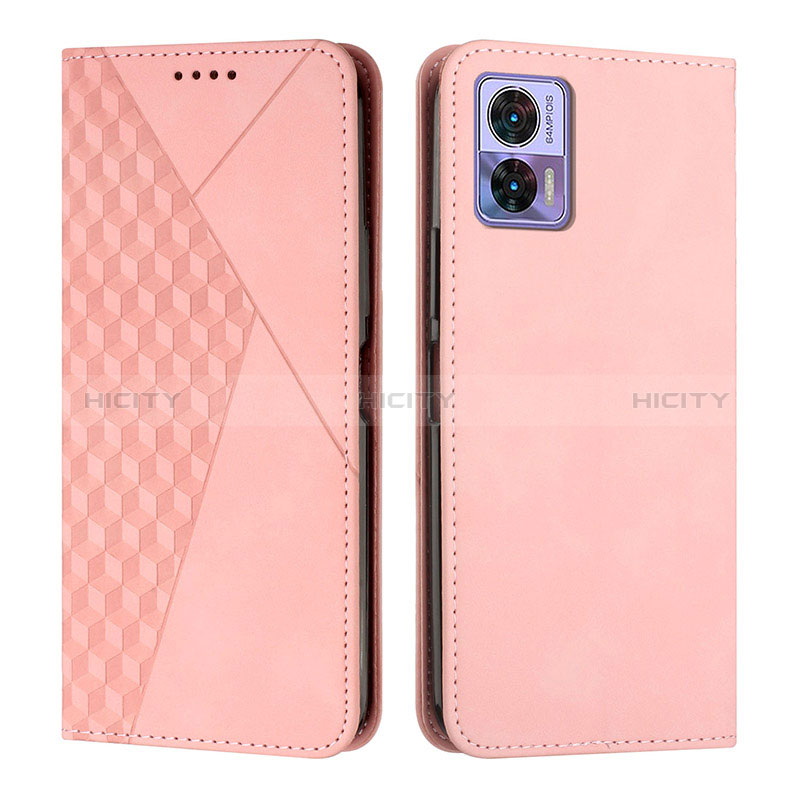 Coque Portefeuille Livre Cuir Etui Clapet Y02X pour Motorola Moto Edge 30 Lite 5G Or Rose Plus