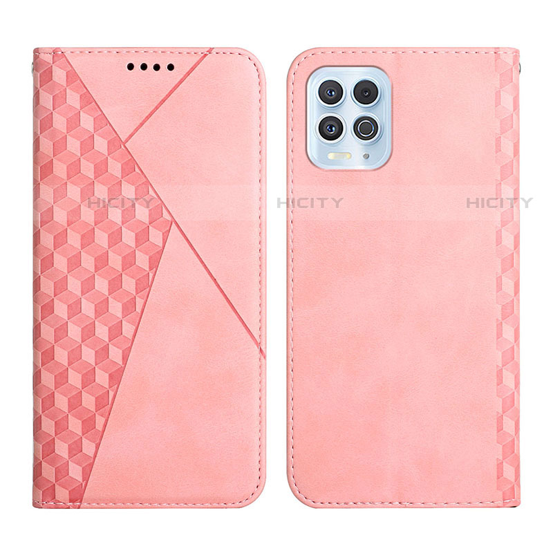 Coque Portefeuille Livre Cuir Etui Clapet Y02X pour Motorola Moto Edge S 5G Or Rose Plus