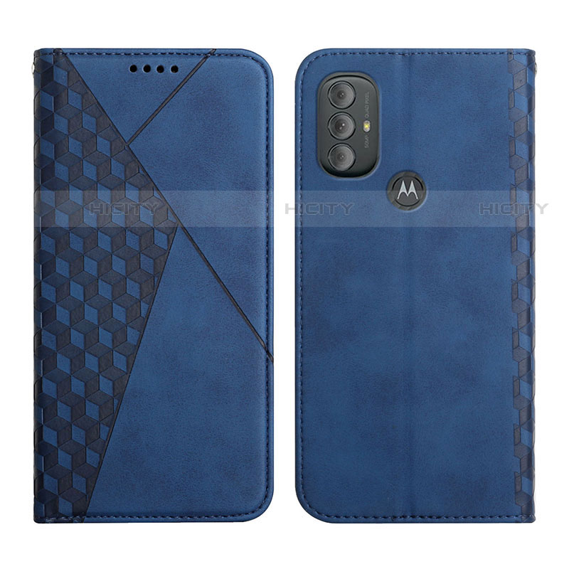 Coque Portefeuille Livre Cuir Etui Clapet Y02X pour Motorola Moto G Play (2023) Bleu Plus