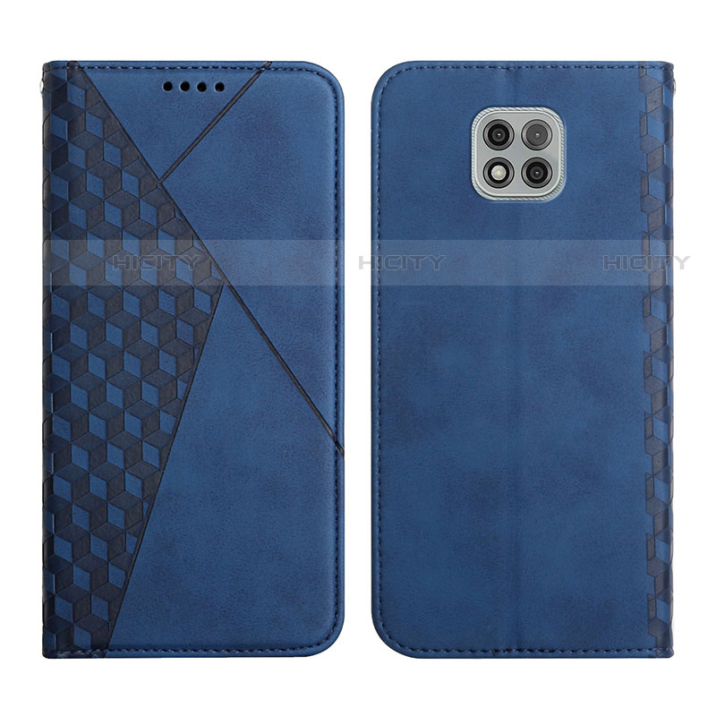 Coque Portefeuille Livre Cuir Etui Clapet Y02X pour Motorola Moto G Power (2021) Bleu Plus