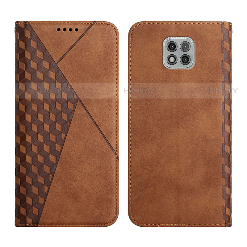 Coque Portefeuille Livre Cuir Etui Clapet Y02X pour Motorola Moto G Power (2021) Marron Plus