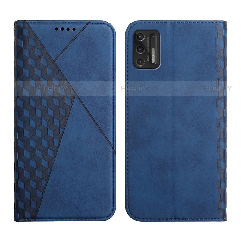 Coque Portefeuille Livre Cuir Etui Clapet Y02X pour Motorola Moto G Stylus (2021) Bleu Plus