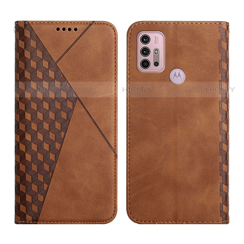 Coque Portefeuille Livre Cuir Etui Clapet Y02X pour Motorola Moto G10 Marron Plus