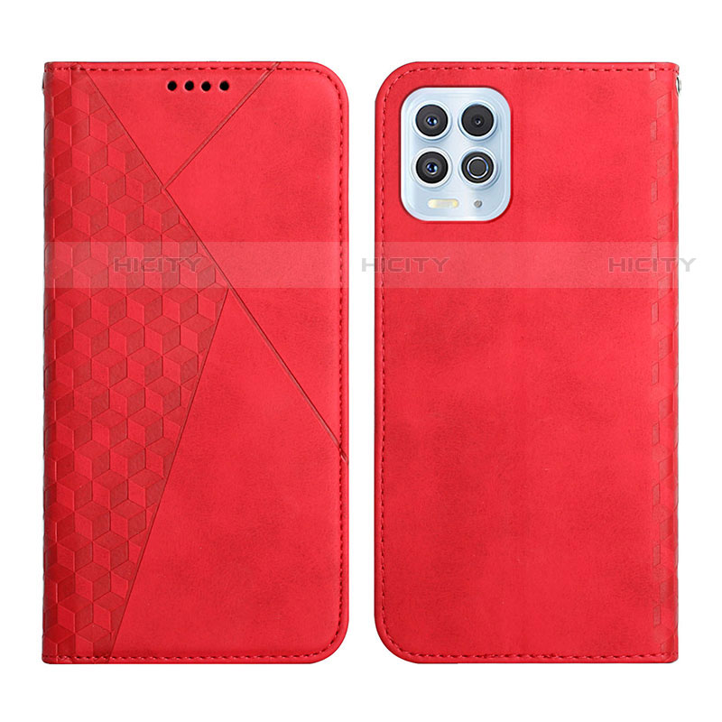 Coque Portefeuille Livre Cuir Etui Clapet Y02X pour Motorola Moto G100 5G Rouge Plus