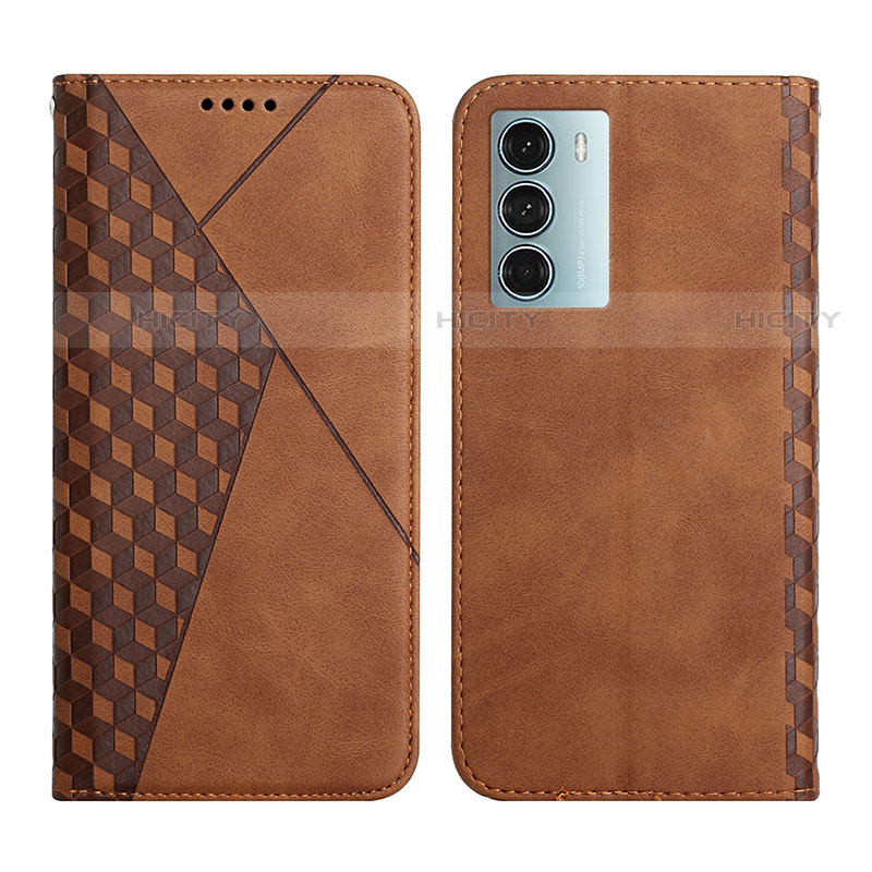 Coque Portefeuille Livre Cuir Etui Clapet Y02X pour Motorola Moto G200 5G Marron Plus