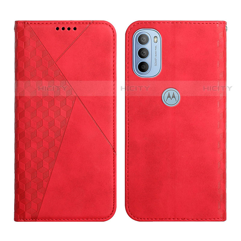 Coque Portefeuille Livre Cuir Etui Clapet Y02X pour Motorola Moto G31 Rouge Plus