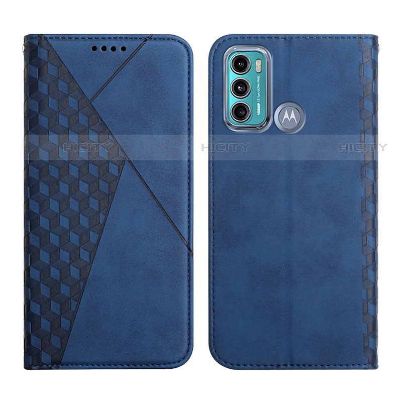 Coque Portefeuille Livre Cuir Etui Clapet Y02X pour Motorola Moto G40 Fusion Bleu Plus