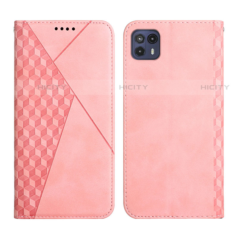 Coque Portefeuille Livre Cuir Etui Clapet Y02X pour Motorola Moto G50 5G Or Rose Plus