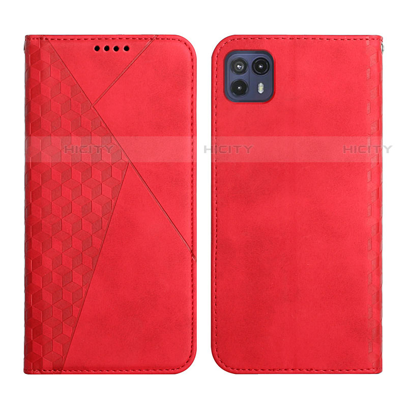 Coque Portefeuille Livre Cuir Etui Clapet Y02X pour Motorola Moto G50 5G Rouge Plus