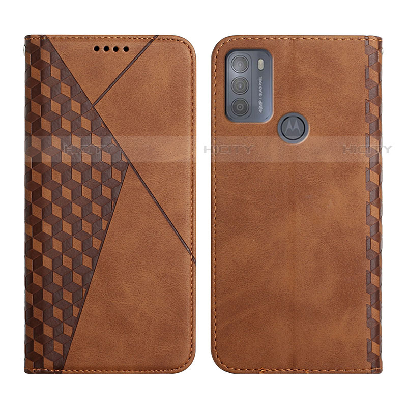 Coque Portefeuille Livre Cuir Etui Clapet Y02X pour Motorola Moto G50 Marron Plus