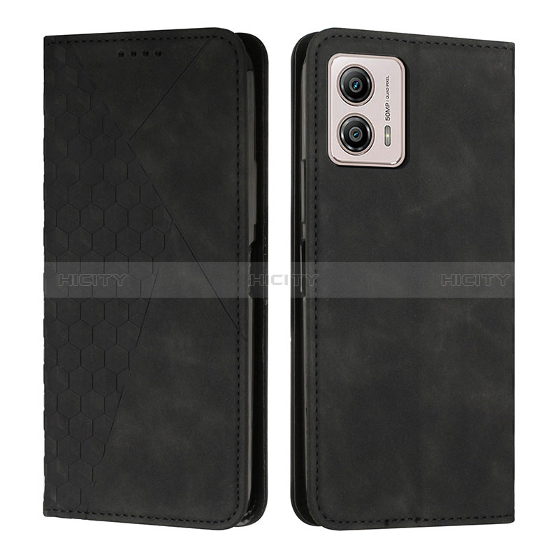 Coque Portefeuille Livre Cuir Etui Clapet Y02X pour Motorola Moto G73 5G Noir Plus