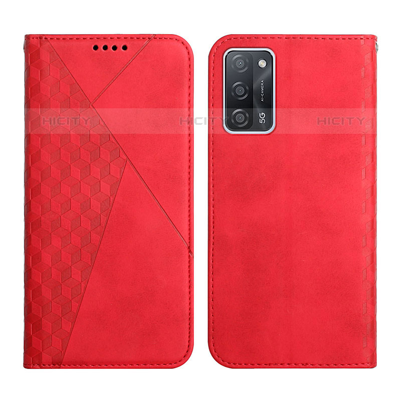 Coque Portefeuille Livre Cuir Etui Clapet Y02X pour Oppo A53s 5G Rouge Plus