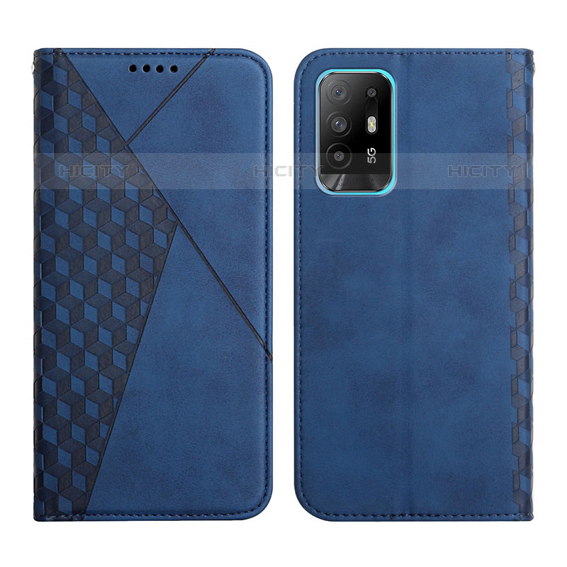 Coque Portefeuille Livre Cuir Etui Clapet Y02X pour Oppo A94 5G Bleu Plus