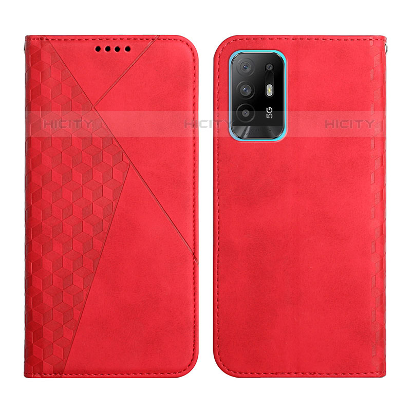 Coque Portefeuille Livre Cuir Etui Clapet Y02X pour Oppo A94 5G Rouge Plus