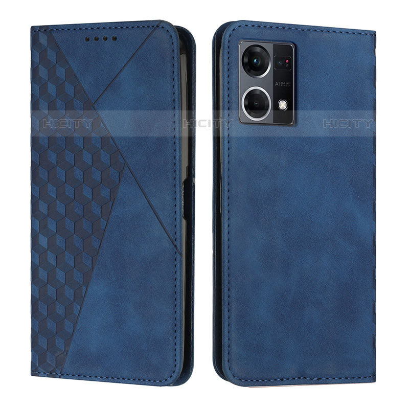 Coque Portefeuille Livre Cuir Etui Clapet Y02X pour Oppo F21 Pro 4G Bleu Plus