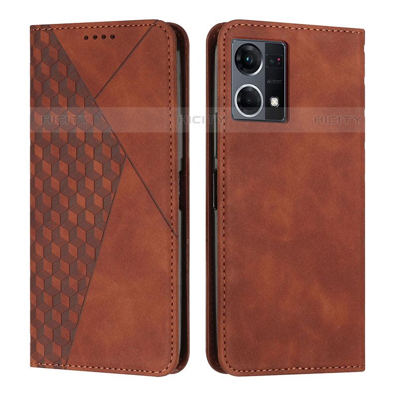 Coque Portefeuille Livre Cuir Etui Clapet Y02X pour Oppo F21 Pro 4G Marron Plus