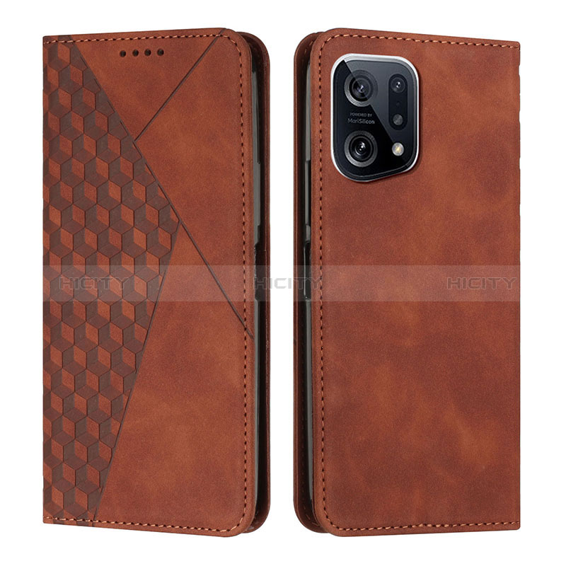 Coque Portefeuille Livre Cuir Etui Clapet Y02X pour Oppo Find X5 5G Plus