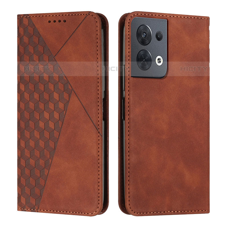 Coque Portefeuille Livre Cuir Etui Clapet Y02X pour Oppo Reno9 5G Marron Plus