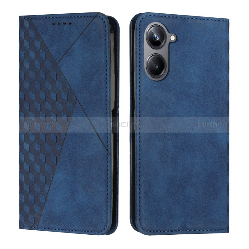 Coque Portefeuille Livre Cuir Etui Clapet Y02X pour Realme 10 4G Bleu Plus