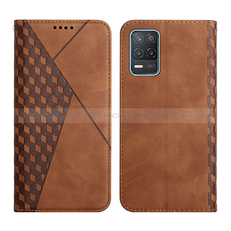 Coque Portefeuille Livre Cuir Etui Clapet Y02X pour Realme 8 5G Marron Plus