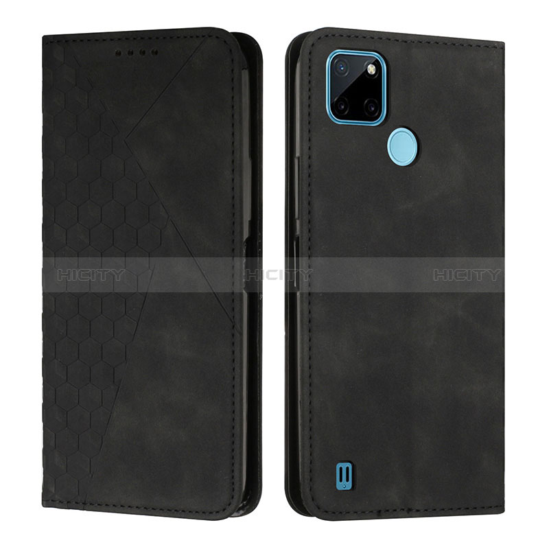 Coque Portefeuille Livre Cuir Etui Clapet Y02X pour Realme C21Y Noir Plus