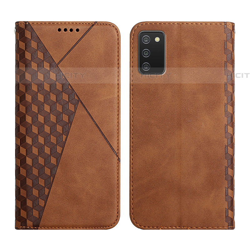 Coque Portefeuille Livre Cuir Etui Clapet Y02X pour Samsung Galaxy A03s Marron Plus