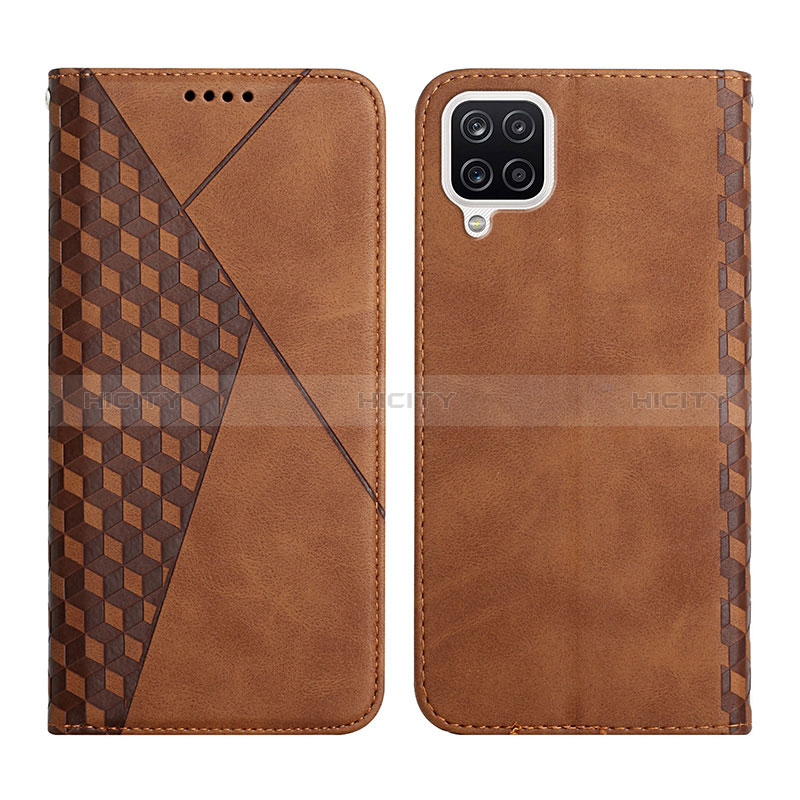 Coque Portefeuille Livre Cuir Etui Clapet Y02X pour Samsung Galaxy A12 Nacho Marron Plus