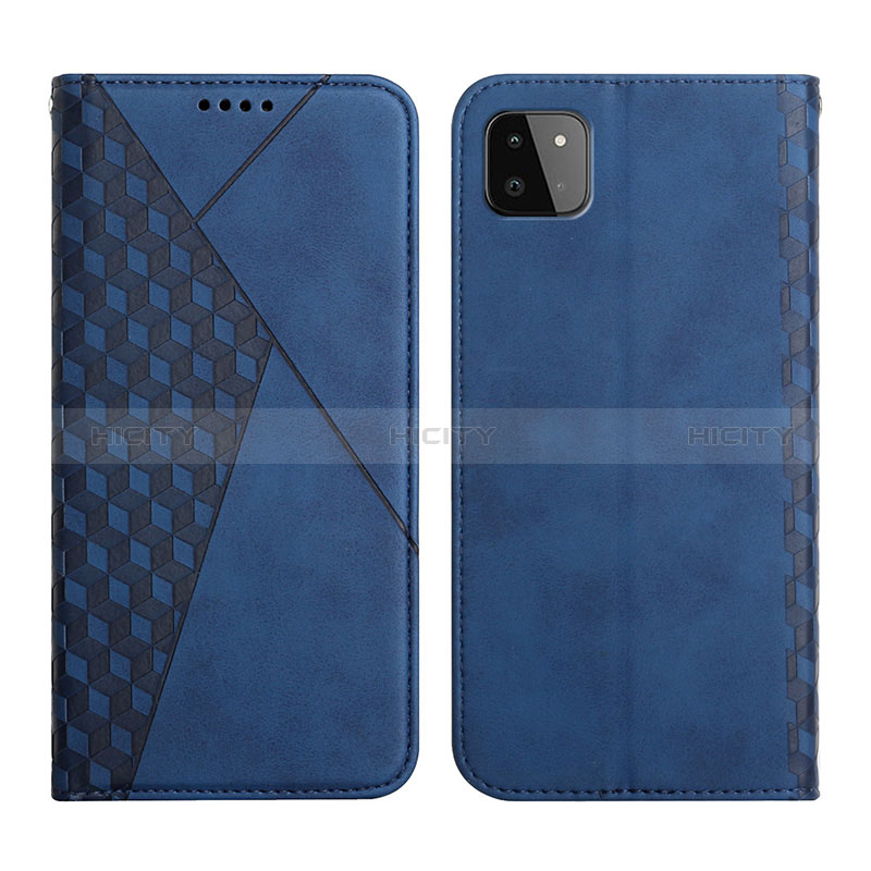 Coque Portefeuille Livre Cuir Etui Clapet Y02X pour Samsung Galaxy A22s 5G Bleu Plus