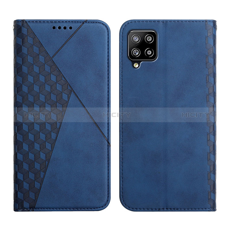 Coque Portefeuille Livre Cuir Etui Clapet Y02X pour Samsung Galaxy A42 5G Bleu Plus