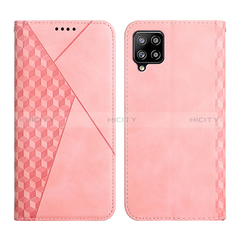 Coque Portefeuille Livre Cuir Etui Clapet Y02X pour Samsung Galaxy A42 5G Or Rose Plus