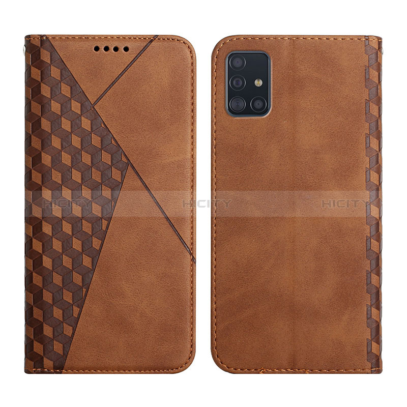 Coque Portefeuille Livre Cuir Etui Clapet Y02X pour Samsung Galaxy A71 5G Marron Plus