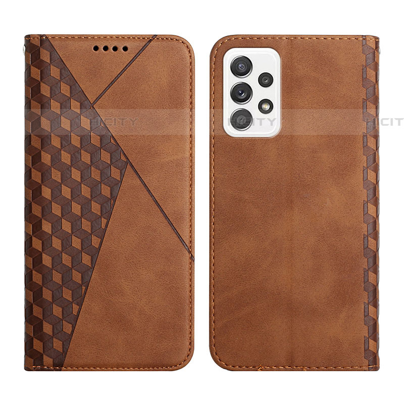 Coque Portefeuille Livre Cuir Etui Clapet Y02X pour Samsung Galaxy A72 5G Marron Plus