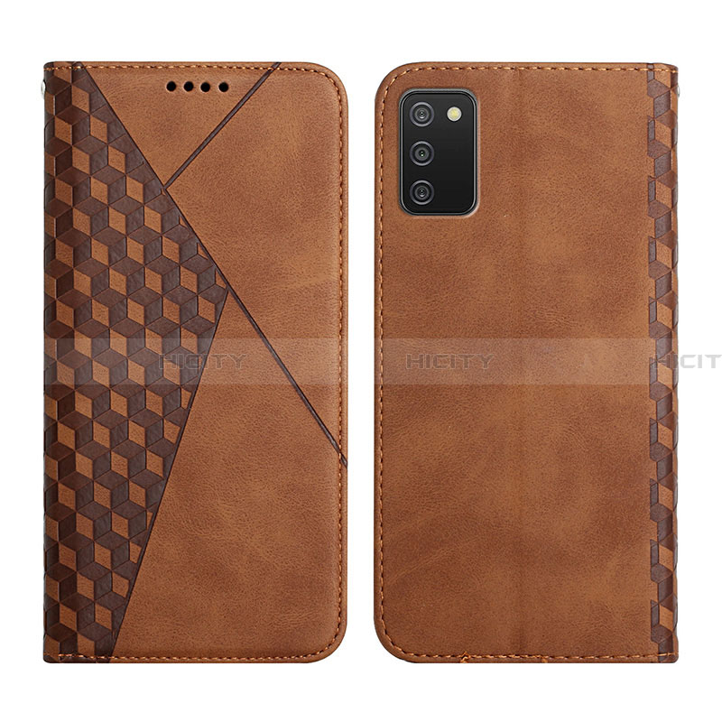 Coque Portefeuille Livre Cuir Etui Clapet Y02X pour Samsung Galaxy F02S SM-E025F Marron Plus