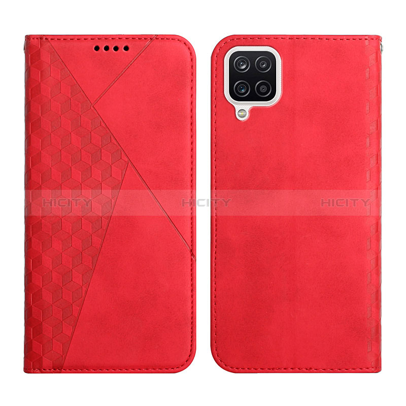 Coque Portefeuille Livre Cuir Etui Clapet Y02X pour Samsung Galaxy F12 Rouge Plus