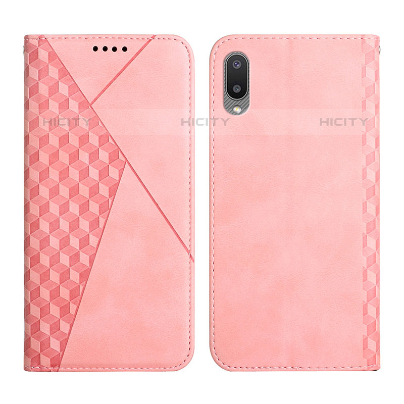 Coque Portefeuille Livre Cuir Etui Clapet Y02X pour Samsung Galaxy M02 Or Rose Plus