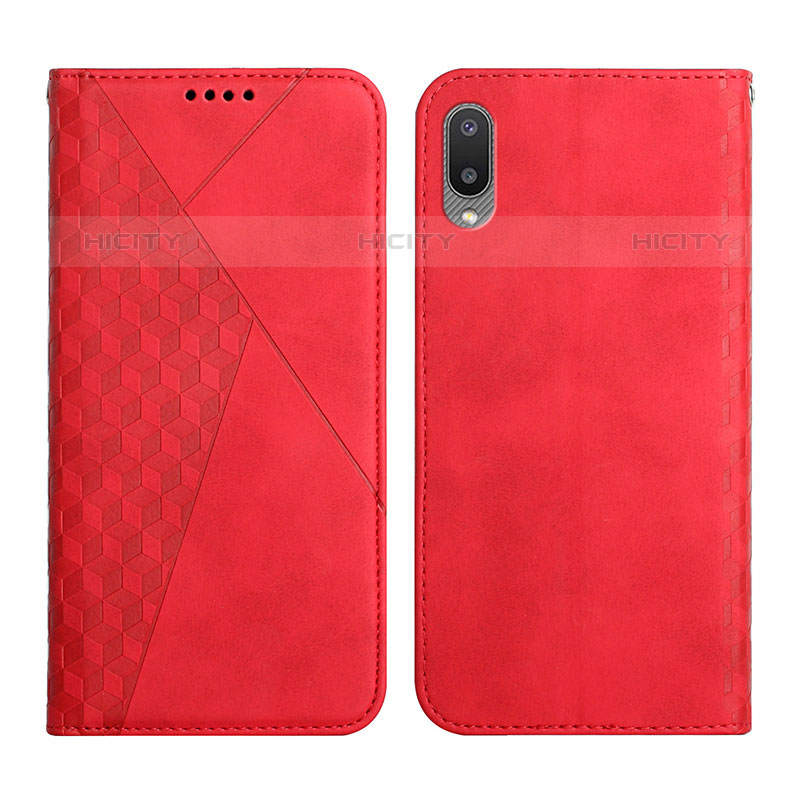 Coque Portefeuille Livre Cuir Etui Clapet Y02X pour Samsung Galaxy M02 Rouge Plus