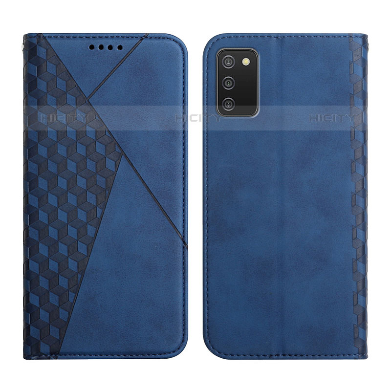 Coque Portefeuille Livre Cuir Etui Clapet Y02X pour Samsung Galaxy M02s Bleu Plus