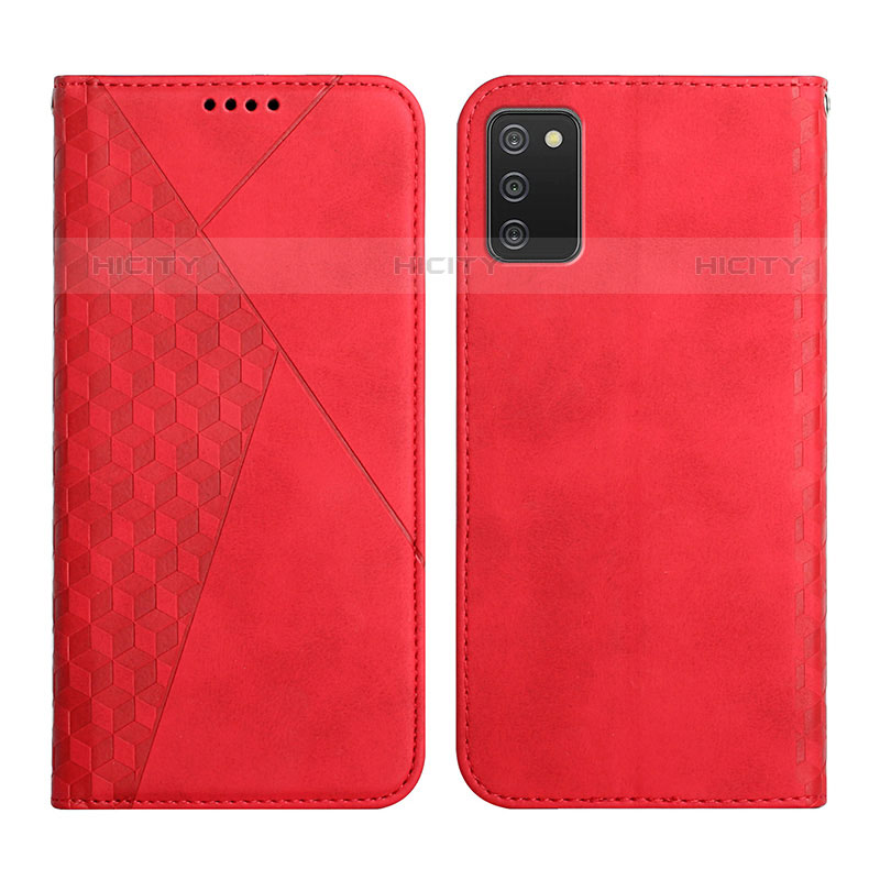 Coque Portefeuille Livre Cuir Etui Clapet Y02X pour Samsung Galaxy M02s Rouge Plus