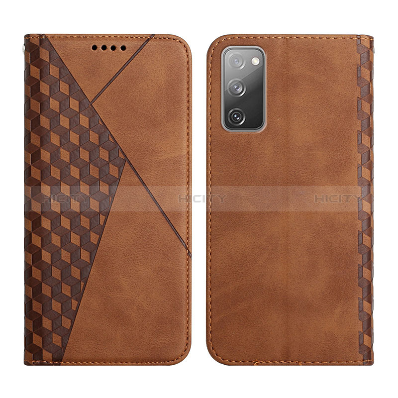 Coque Portefeuille Livre Cuir Etui Clapet Y02X pour Samsung Galaxy S20 FE (2022) 5G Marron Plus