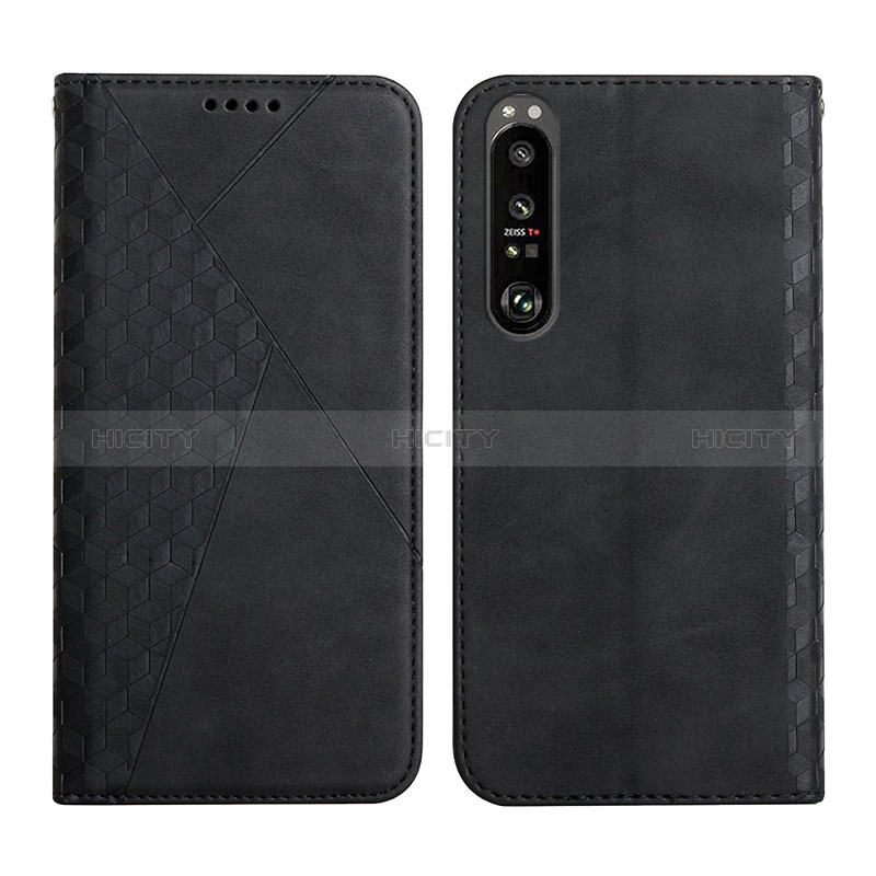 Coque Portefeuille Livre Cuir Etui Clapet Y02X pour Sony Xperia 1 III Noir Plus