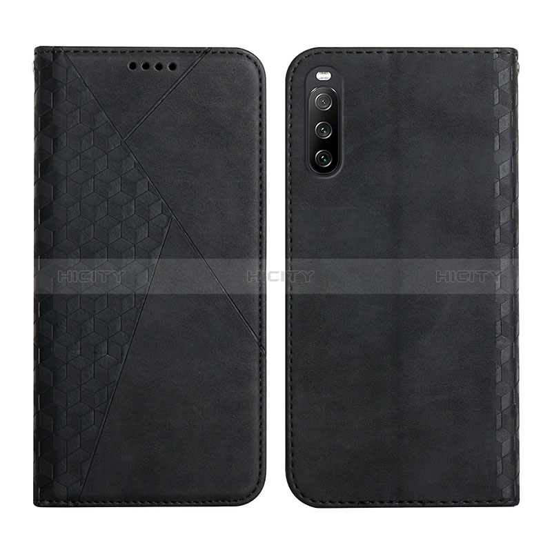 Coque Portefeuille Livre Cuir Etui Clapet Y02X pour Sony Xperia 10 III Lite Noir Plus