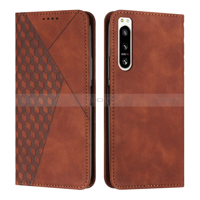 Coque Portefeuille Livre Cuir Etui Clapet Y02X pour Sony Xperia 5 IV Marron Plus