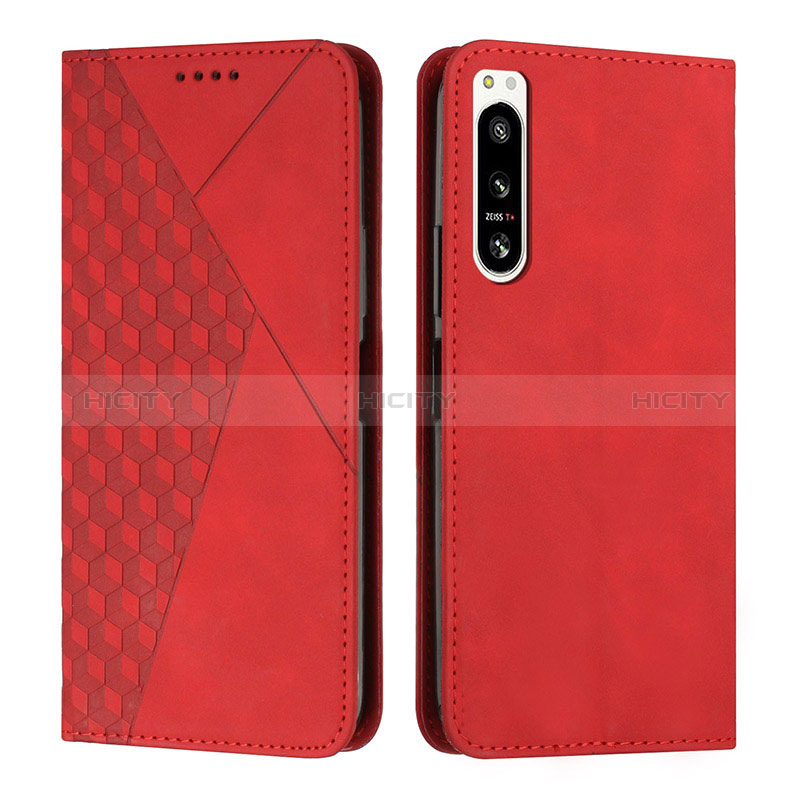 Coque Portefeuille Livre Cuir Etui Clapet Y02X pour Sony Xperia 5 IV Rouge Plus