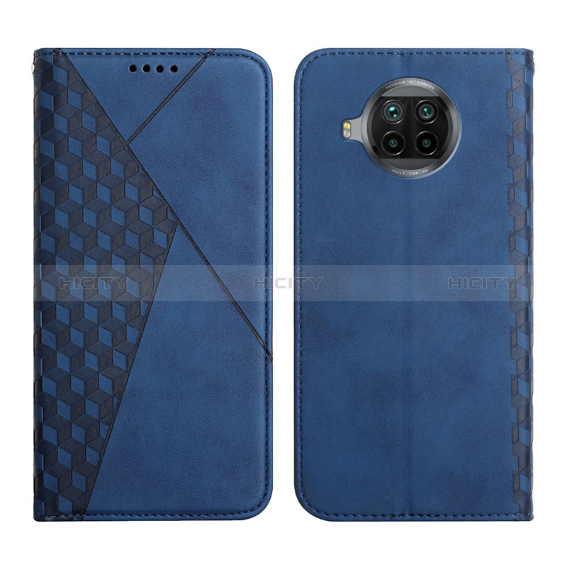 Coque Portefeuille Livre Cuir Etui Clapet Y02X pour Xiaomi Mi 10i 5G Bleu Plus