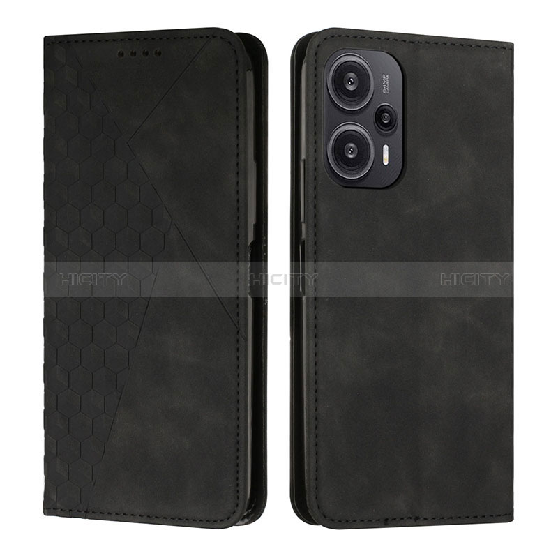 Coque Portefeuille Livre Cuir Etui Clapet Y02X pour Xiaomi Poco F5 5G Noir Plus