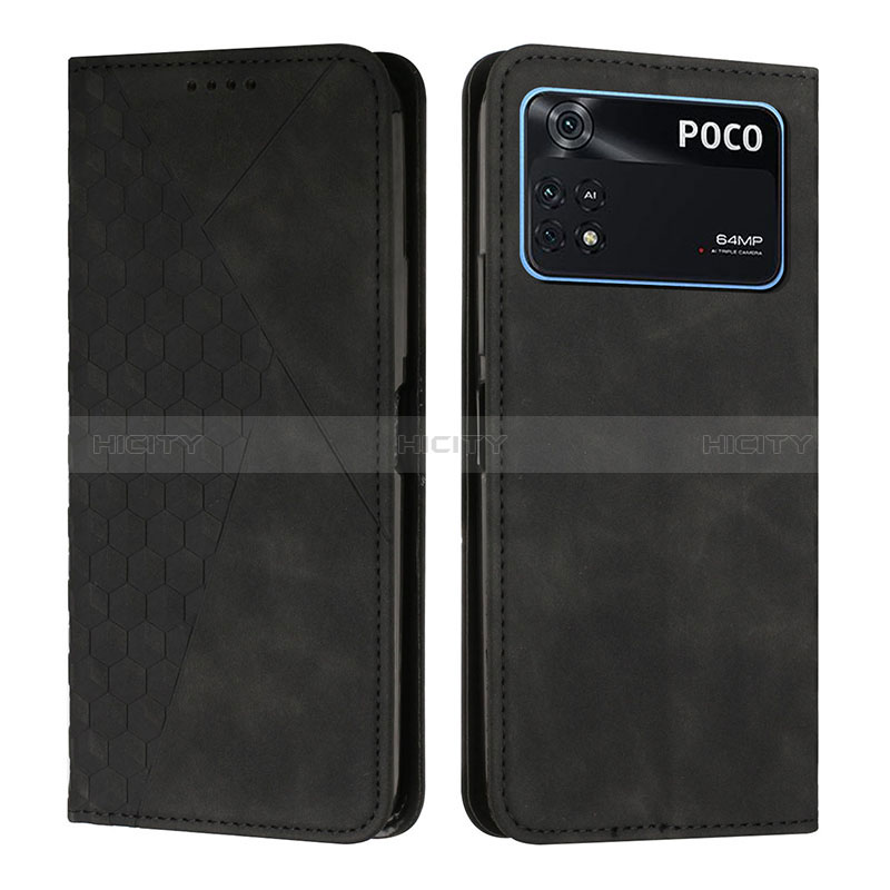 Coque Portefeuille Livre Cuir Etui Clapet Y02X pour Xiaomi Poco M4 Pro 4G Noir Plus