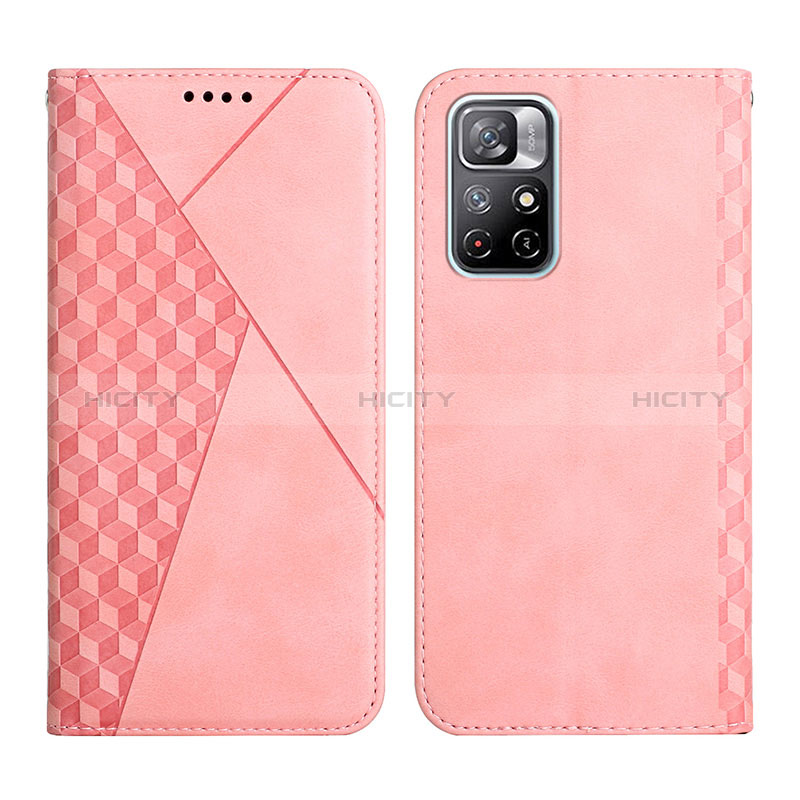 Coque Portefeuille Livre Cuir Etui Clapet Y02X pour Xiaomi Poco M4 Pro 5G Or Rose Plus