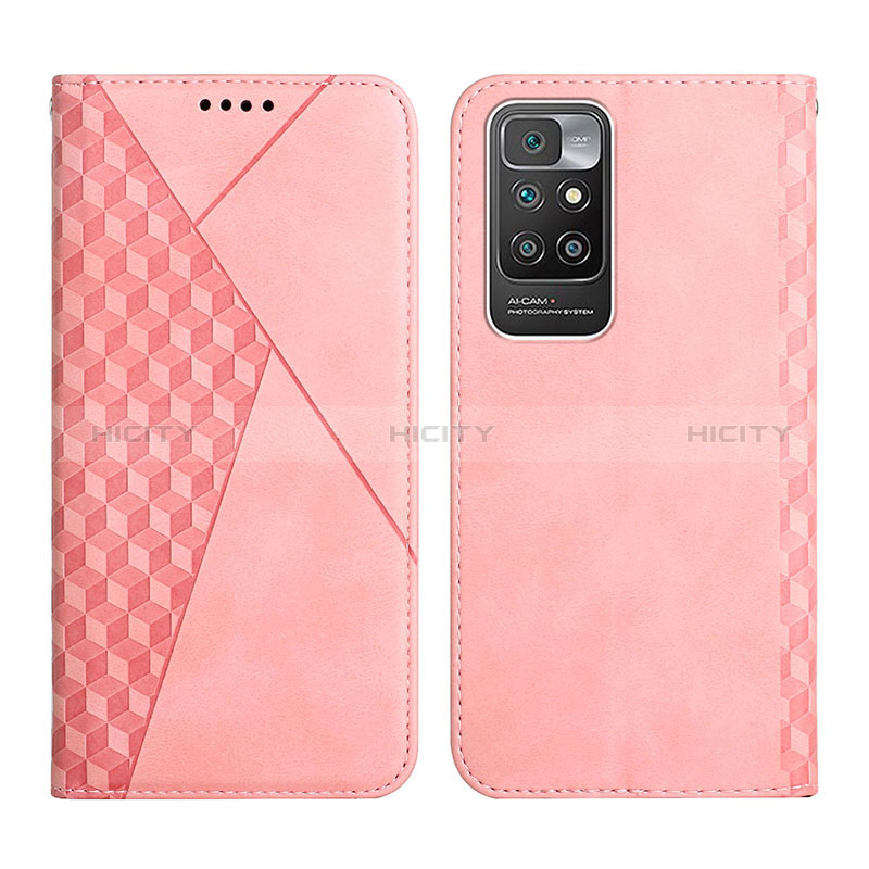 Coque Portefeuille Livre Cuir Etui Clapet Y02X pour Xiaomi Redmi 10 (2022) Or Rose Plus