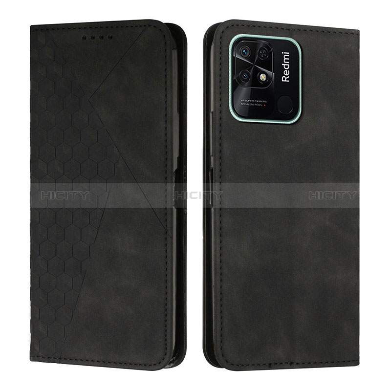 Coque Portefeuille Livre Cuir Etui Clapet Y02X pour Xiaomi Redmi 10 India Noir Plus